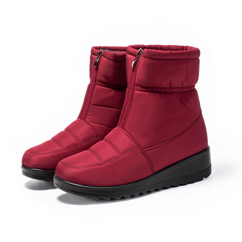 Plus Size Winter Warm Women's Snow Boots for Middle-Aged and Elderly Women Slip-On Waterproof Mom Shoes for Women