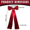 Christmas Tree Topper Bow Long Streamers Ribbon Extra Large Multipurpose Bow Indoor Decoration Holiday Creative Ornament