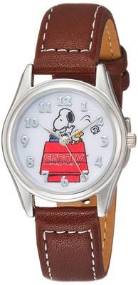 Годинник Snoopy Analog Waterproof Leather Strap WW18096SN Brown [ALIAS] Women [Item]