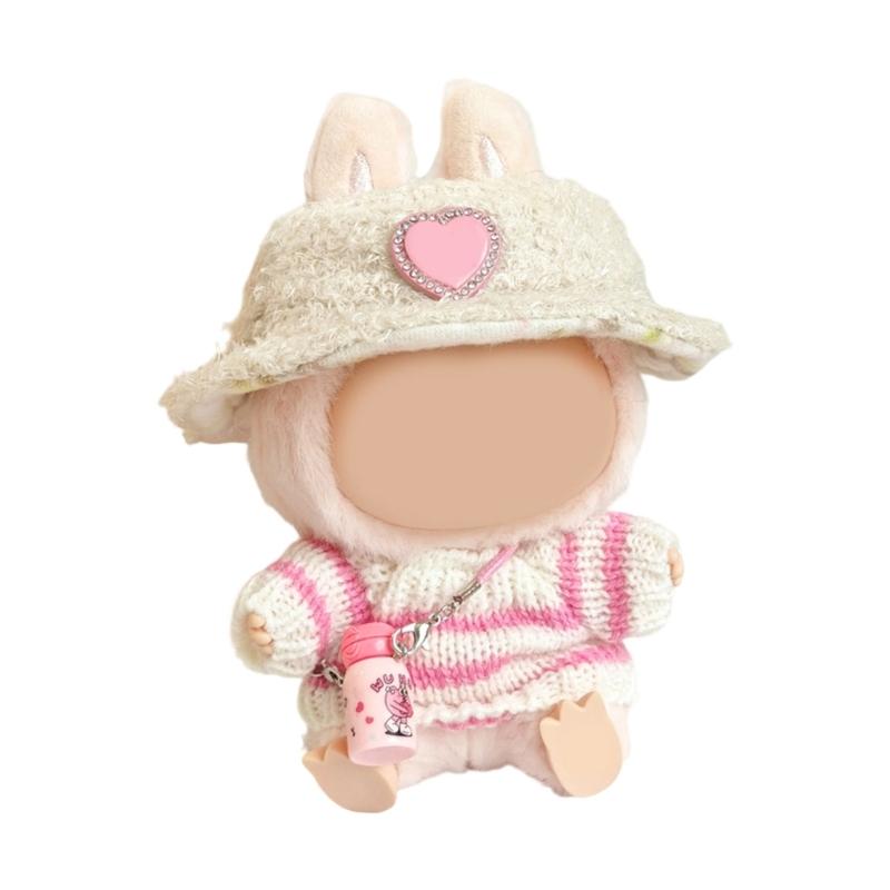 Popular Doll Sweater with Plush Hat and Accessories For Children Creative Pretend Play Game Figure Doll Display Decors