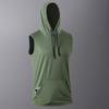 Felpa Senza Maniche da Uomo Pullover Casual con Cappuccio Coulisse Canotta Vest Leggero Vestibilità Rilassata Tasca a Marsupio