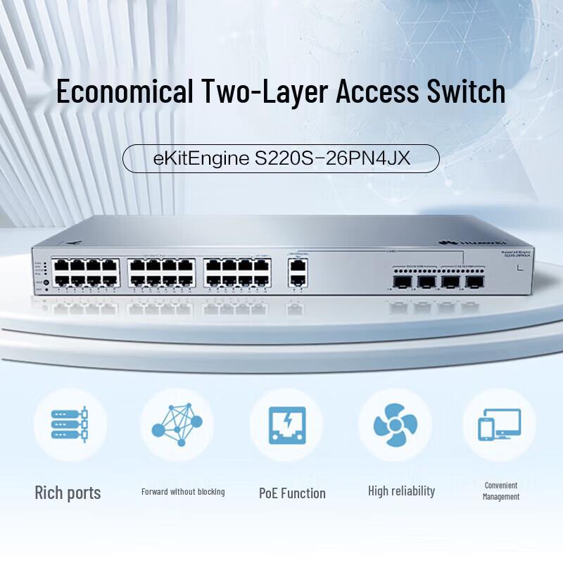 Huawei S220S-26PN4JX 24-Port Gigabit POE Managed Switch