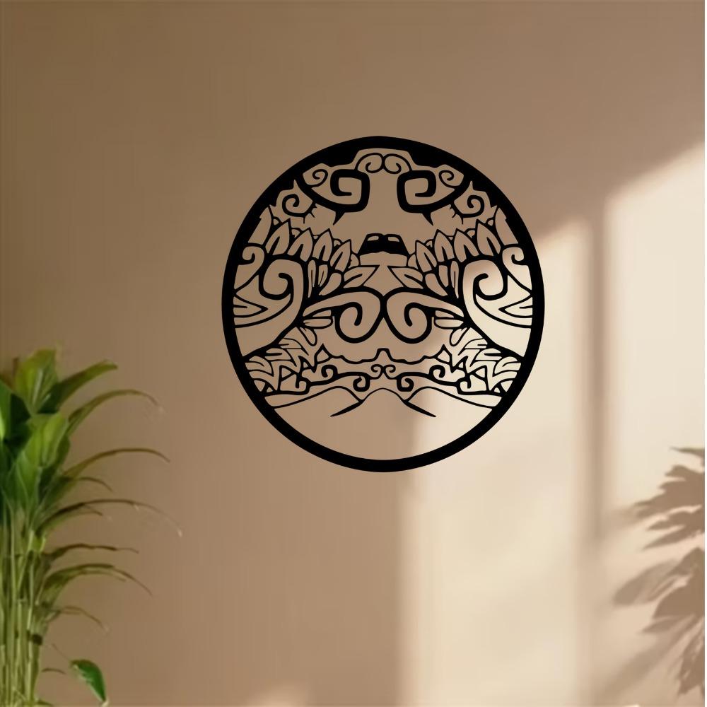 Rustproof Round Metal Wall Art Indoor Outdoor Decor Elegant Sculpture Modern Luxury Gift