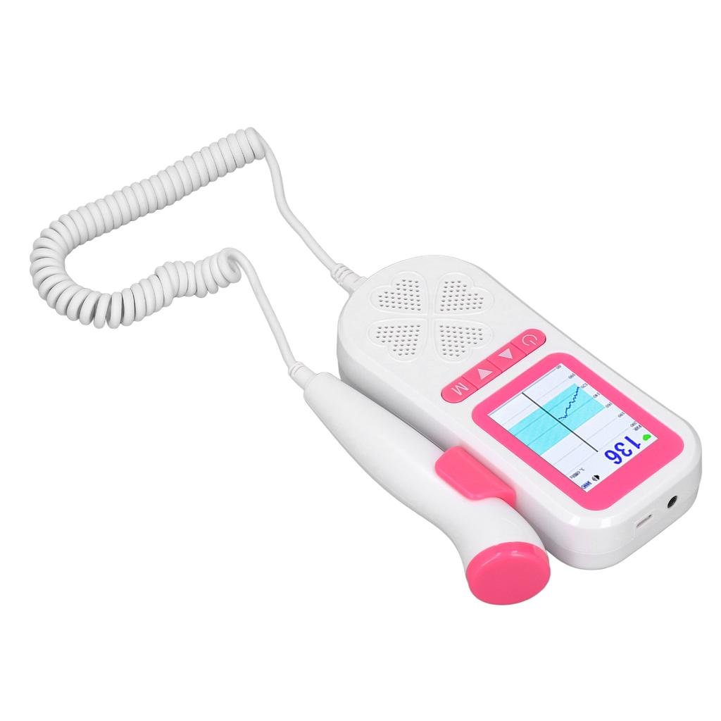 Fetal Heartbeat Monitor 3 Modes Accurate Measurement Noise Reduction Heart Detector with Charging Line