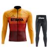 Men Women Cycling Jersey Set Long Sleeve Quick Dry Road Bike Riding Outfit Breathable Compression Fit
