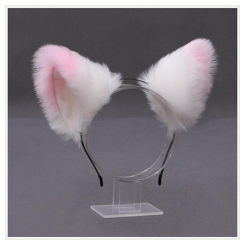 A Handmade Cute Olita Plush Fox Ear Headdress Beast Ear Accessory Cat Ear Headband
