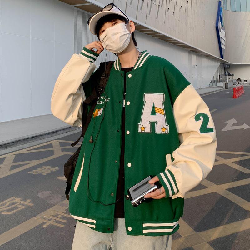 Jacket Men's Autumn High Street Ruffian Handsome Teen Men's Fleece Casual Jacket