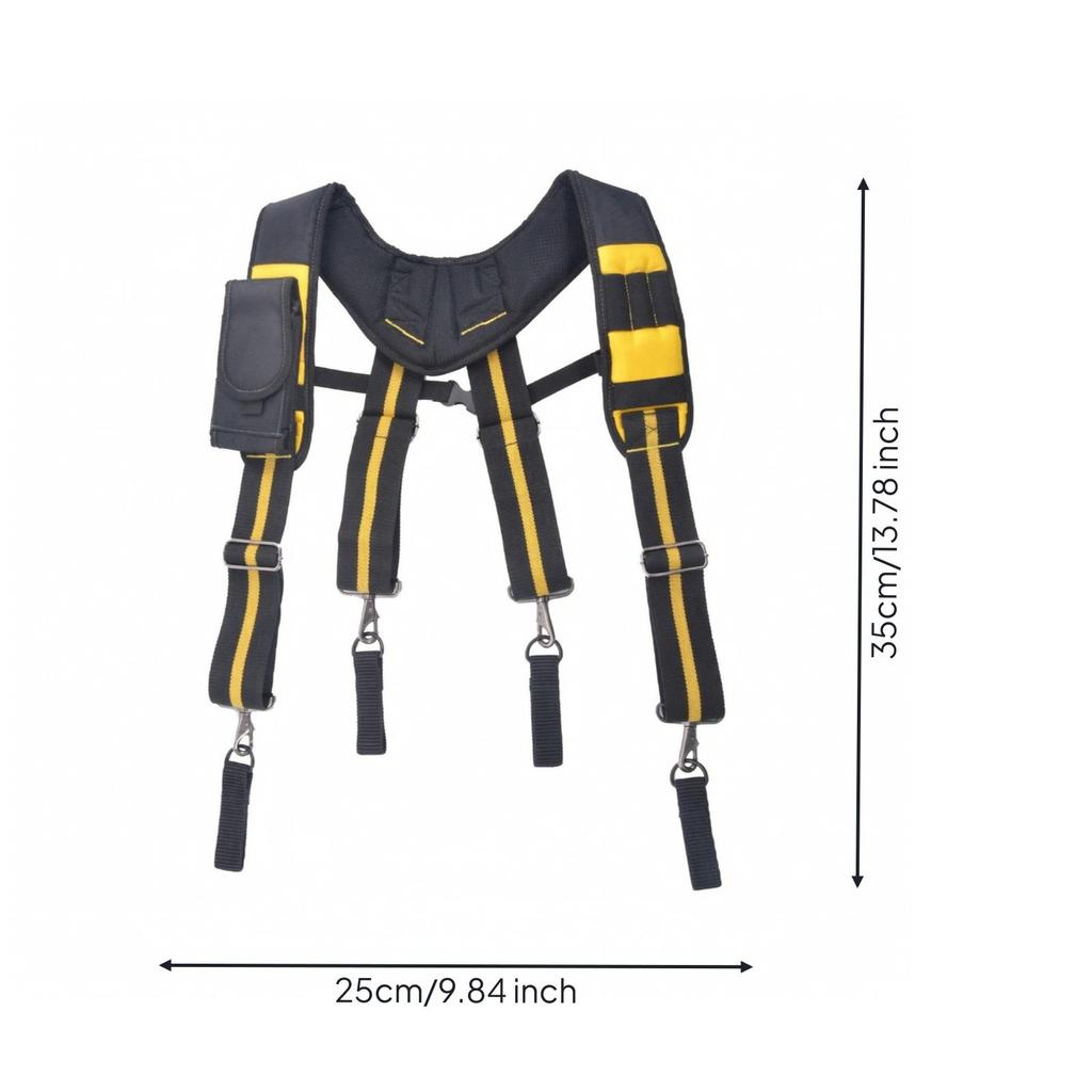 Crossed Shoulder Tool Harness Long-Lasting Construction Work Belt Suspender