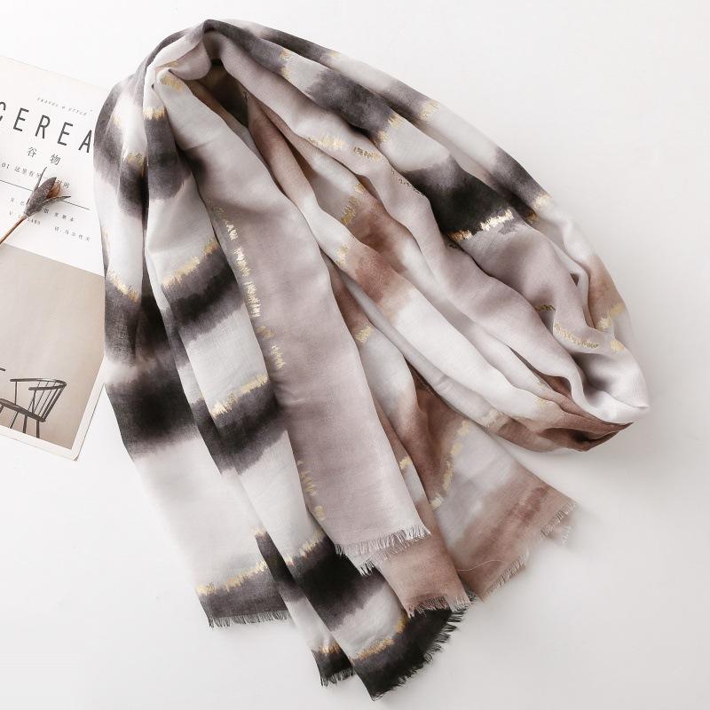 Spring and Summer Scarf Small Fragrant Wind B Colored Coral Scarf Warm Shawl Women Sun Protection Large Handkerchief, Outdoor Warm Tassel Headscarf