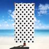 Black and White Polka Dot Beach Towel Absorbent Quick Dry Sandproof Towel Classic Retro Polka Dot Print Summer Towel for Beach