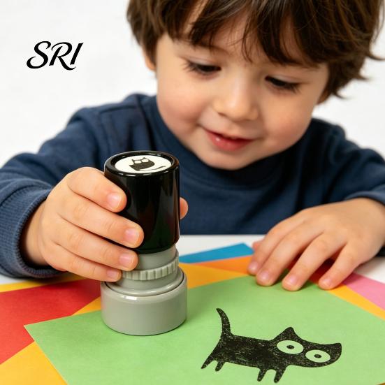 Mini Kitten Stamp Cute Black Cat Self Inking Pattern Craft Project Supplies for Journals Cards Planners Scrapbooks Decoration Decorative