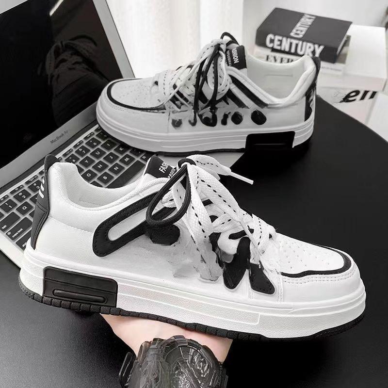 

Осенняя мужская обувь, новые дышащие маленькие белые туфли, мужская корейская версия, модные универсальные туфли на платформе для спорта и отдыха, модная обувь 44