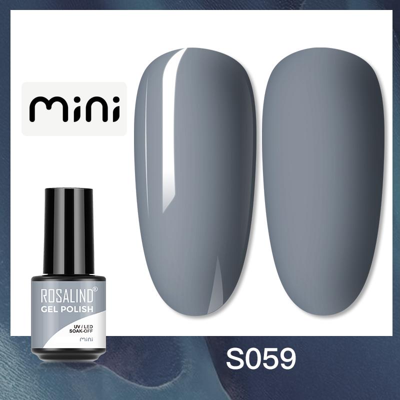ROSALIND 150 Colors Mini Nail Gel Polish Soak Off UV Gel Nail Polish Long Lasting Base Top Gel Polish Temperature Cat Eye Glitter Nail Gel Glue