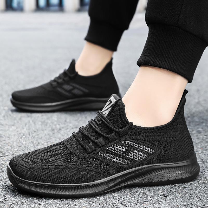 Men's shoes, sports shoes, new summer breathable running shoes, fly-woven soft-soled shoes, men's simple and versatile casual shoes