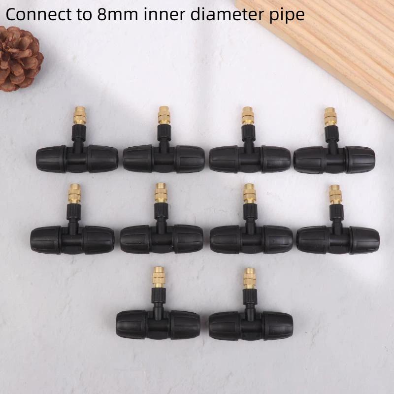 10 Peças Sistema de Resfriamento por Névoa para Exterior Irrigação de Jardim Aspersor de Latão Ajustável Micro Aspersores de Jardim