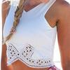 Ladies Summer Seaside Holiday Cool Sleeveless Lace Short Top
