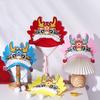 Hat Material Kit Handmade Traditional Chinese Zodiac Dragon Head Hat for Kids Festival New Year Gift