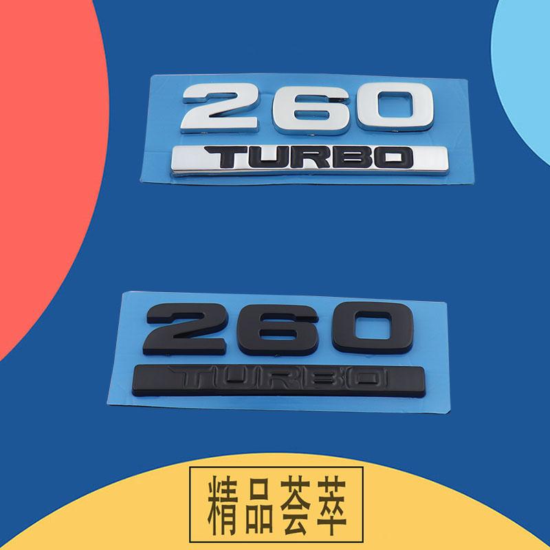 3D Premium TURBO 260 TURBO for Car Fender Trunk Rear Bonnet Decal Emblem Badge Sticker Accessories