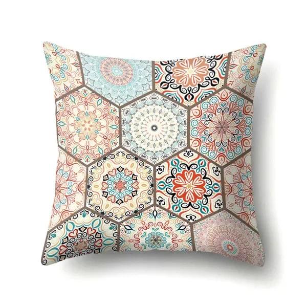 Colorful Exotic Style Abstract Geometric Bohemian Decorative Cushion Cover Square Geometry Pillowcase Home Decor Pillows Cover