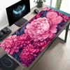 1pc Large Gaming Mouse Pad Nonslip Rubber Base Extra Long Washable Desk Mat Pink Purple Floral Pattern Durable Computer Mat For