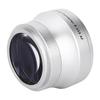 0.45X Silver Optical Glass Camera Wide Angle Magnification Additional Lens for 37mm Camera Lenses