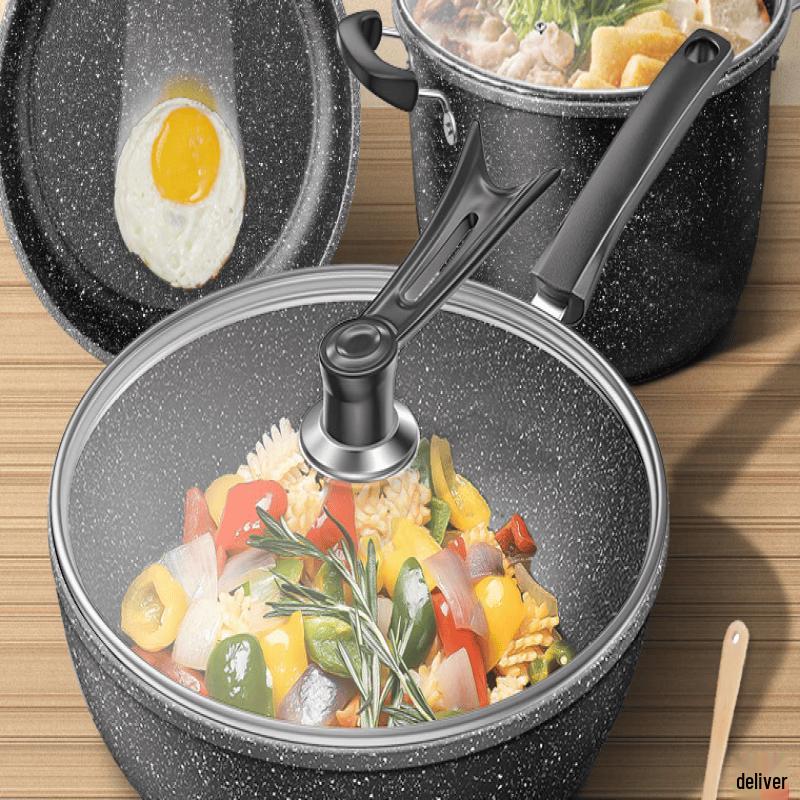 

Yiceng 3-Piece Wok, Soup Pot, and Frying Pan Set