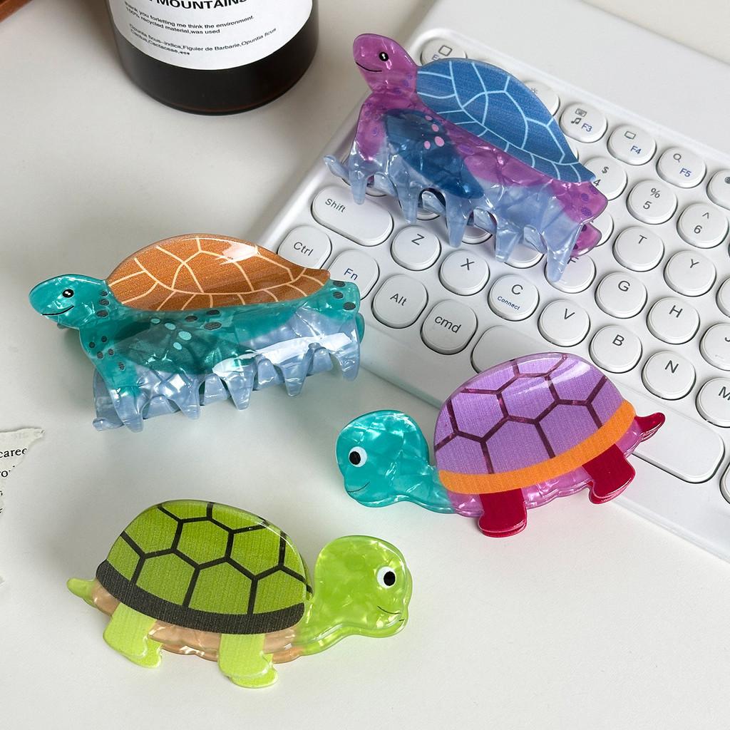 Fashionable Turtle Acrylic Hair Claw Clip Colorful And Functional Accessory For Women