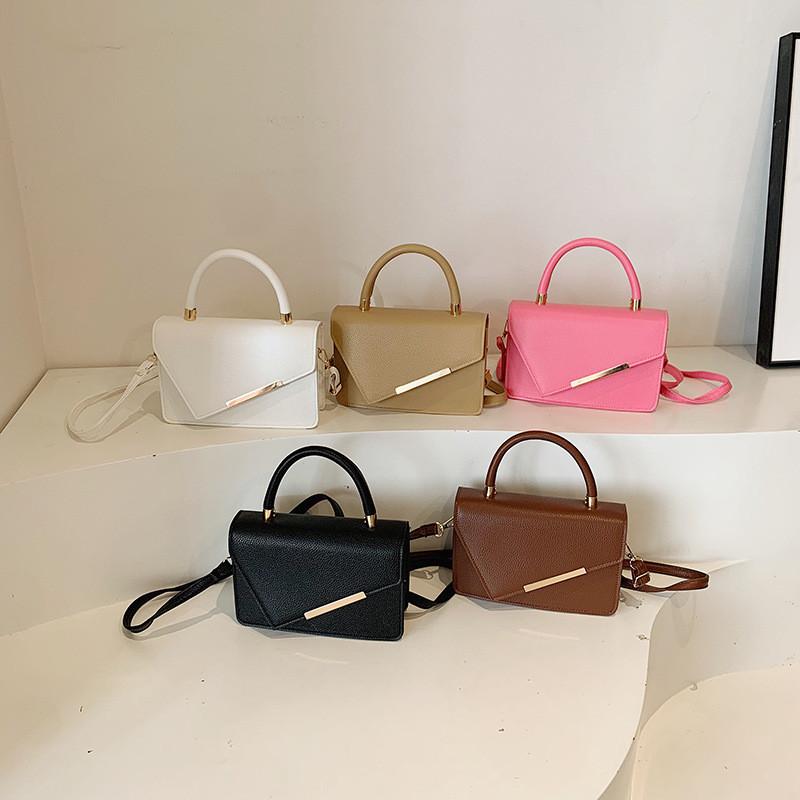 Stylish Pu Leather Mini Handbag For Women Available In Black White Pink And Brown Shades