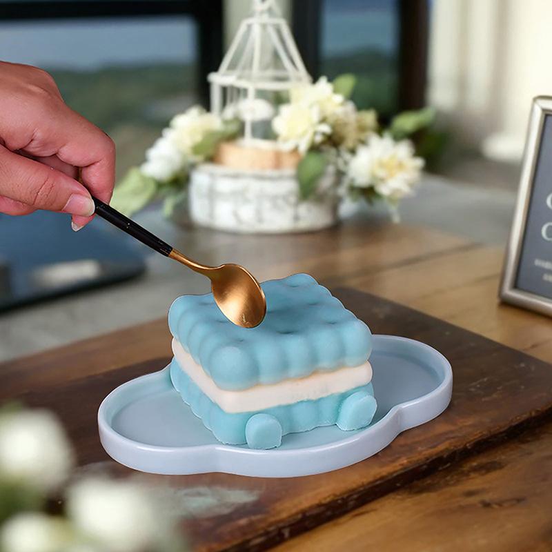 3D Cookies Shape Mousse Cake Silicone Molds Diy Ice Cream Dessert Making Mold 4 Inches Sandwich Biscuits Decorating Baking Tools