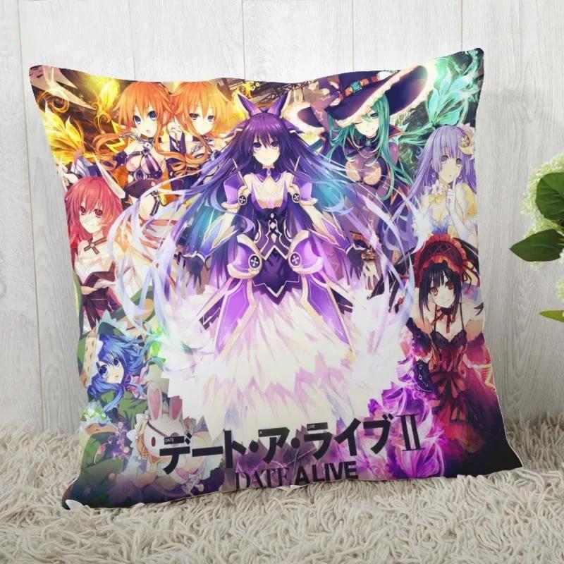 DATE A LIVE Pillow Cover Customize Pillow Case Modern Home Decorative Pillowcase For Living Room 45X45cm A19.12.13
