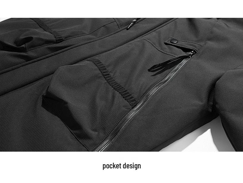 Unisex Mid-Length White Duck Down Winter Jacket: Windproof Hooded & Warm.