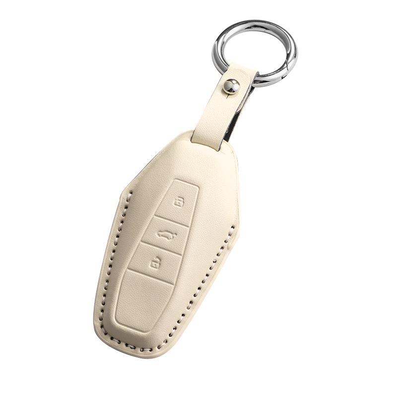 Chery iCAR Key Case for 03/3T/v23 Models, Rice White Shell Buckle Bag, Fashionable Cross-Border Design