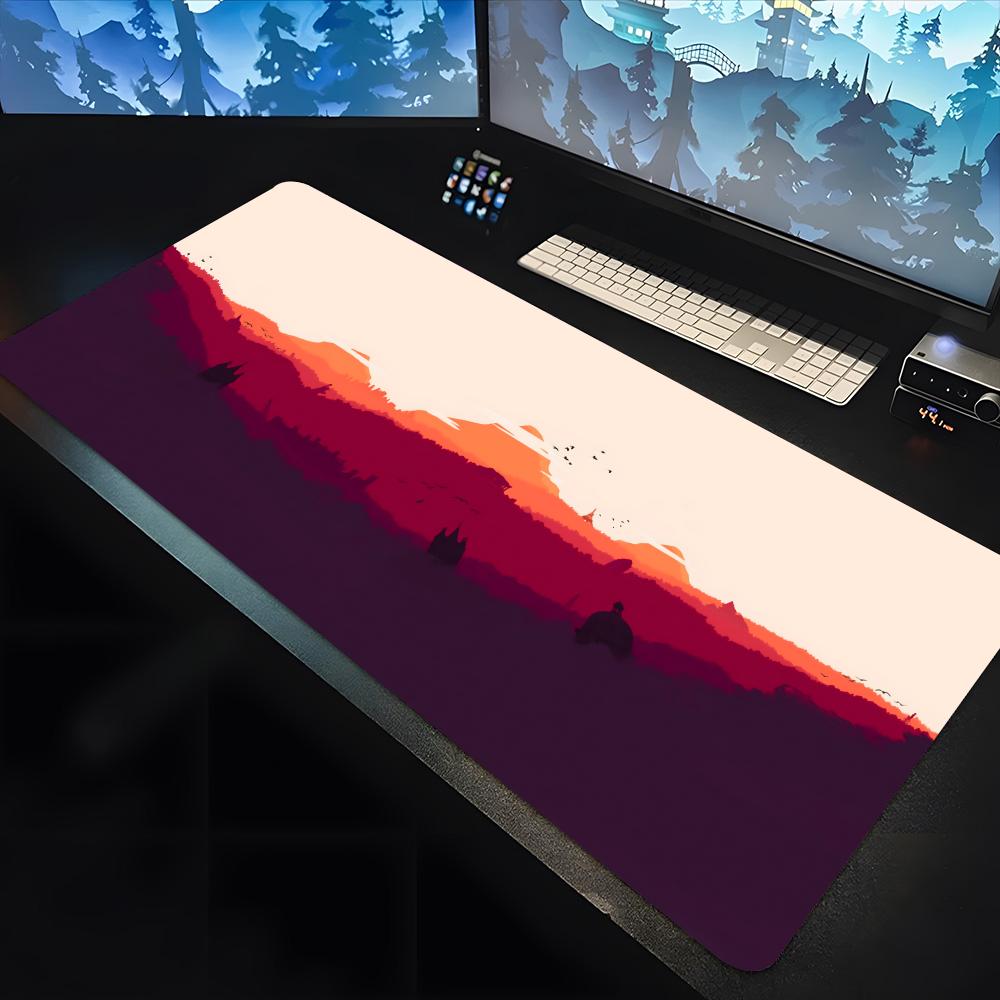 Deep Forest Firewatch Large Keyboard Mouse Desk Pad Non-slip Rubber Gaming Suitable for 28-38 Mouse Pad Laptop Carpet 1200x600