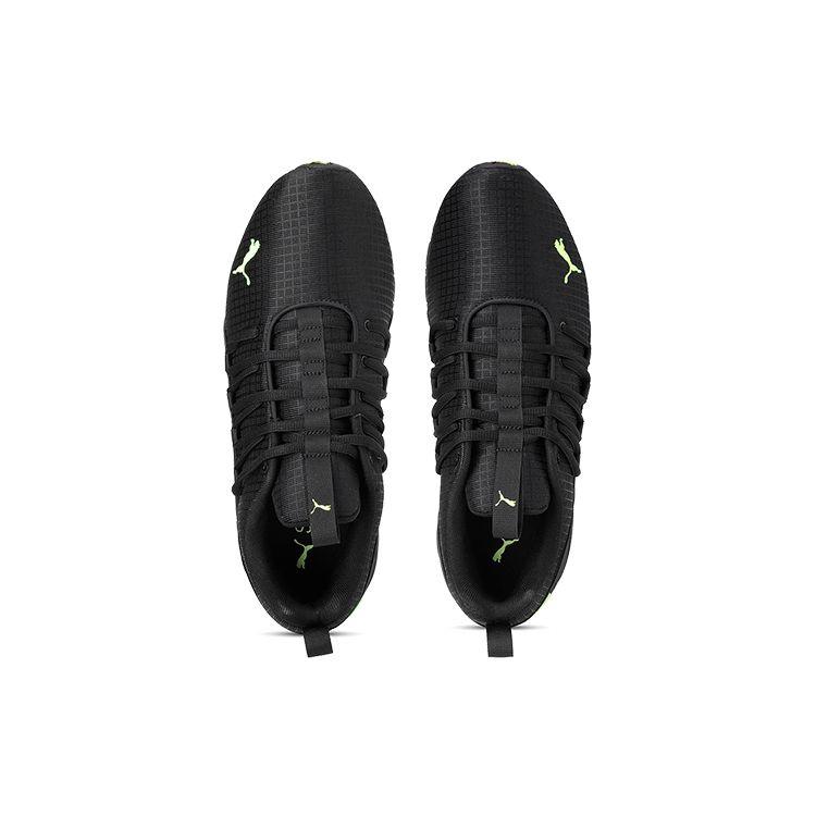 Puma Axelion Rip Lightweight Cushioning Fabric Synthetic Leather Breathable Low-Top Casual Training Running Shoes Men Sneaker Black Yellow 192581-01