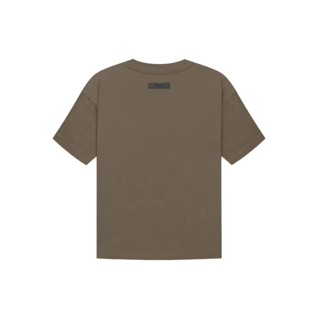 Fear of God Essentials Short Sleeve Tee With Logo Print Men Tops Wood-Brown FOG-FW22-720