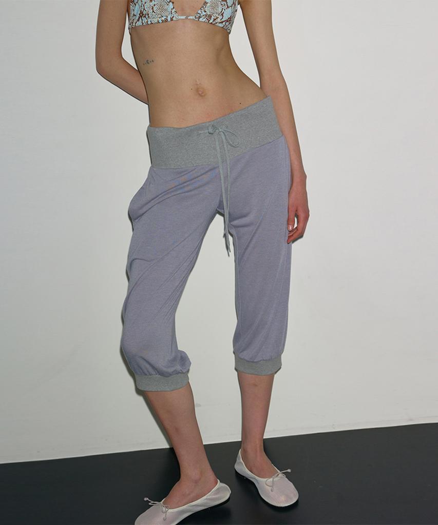 SIO Rib Trim Jersey Shorts Gray