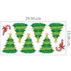 Decalcomanie per finestre di Natale Adesivi con fiocchi di neve di Babbo Natale Decalcomanie da muro invernali per camerette per bambini Decorazioni per finestre di Natale di Capodanno