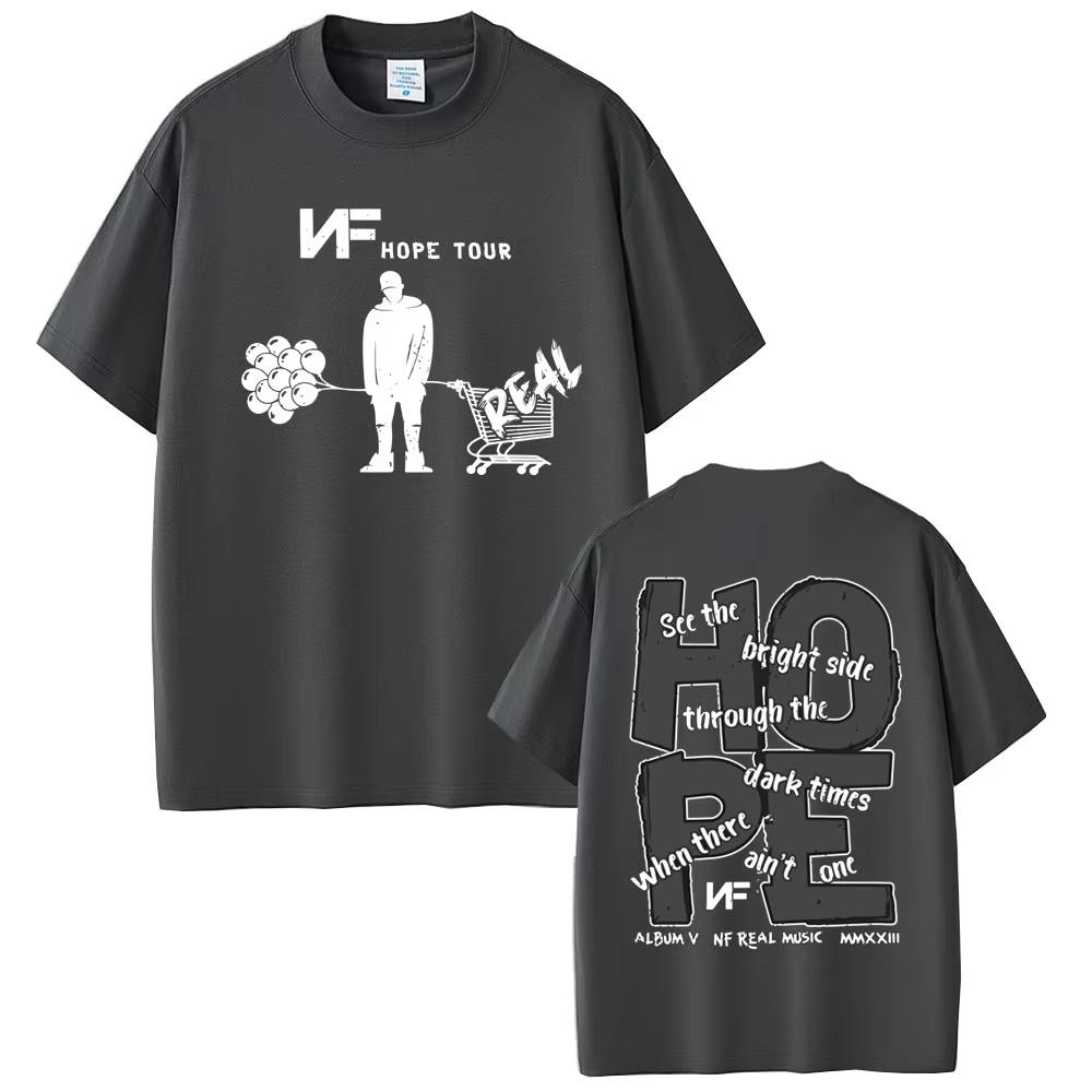 Rapper NF HOPE Real Tour Tshirt Men Women Fashion Hip Hop Pop music Short Sleeve T op Mens Casual pure Cotton Vintage Tshirts