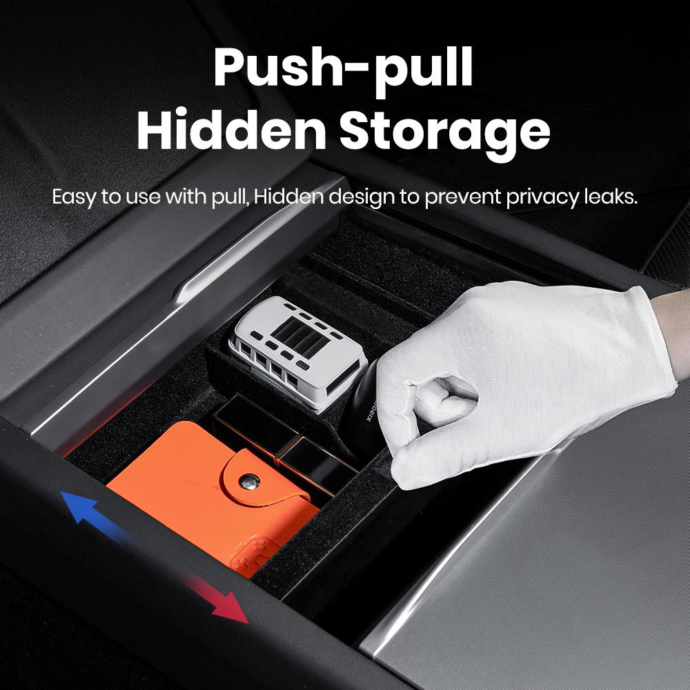 YZ center control storage box Cup Holder for tesla model 3 Y Highland Juniper 25 Organizer Car Accessories Cubby Drawer Interior