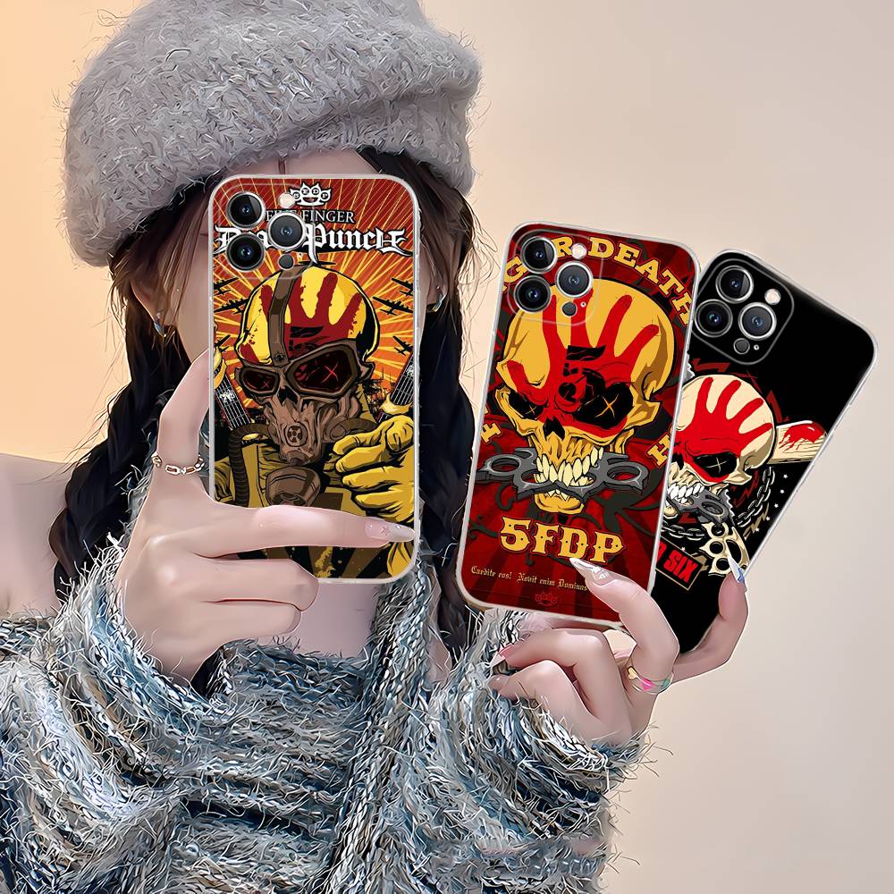 Beliebte Band F-Five Finger Death Punch Transparente Handyhülle Für IPhone 17 Air 16 Pro Max 15 14 13 12 11Plus Stoßfeste Hülle