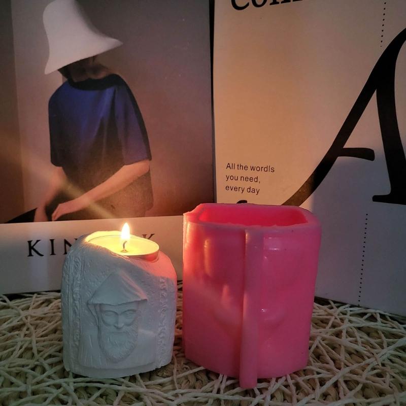 Wall Mounted Jesuses Candlesticks Silicone Molds Resin Moulds Religious Molds