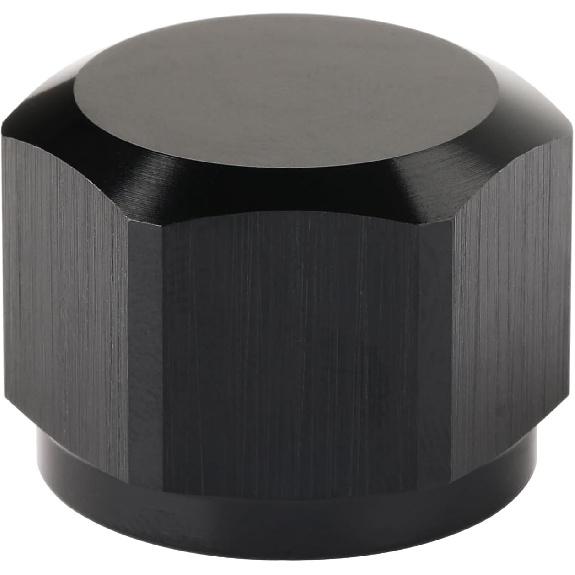 6AN Female Flare Cap Port Plug Block Off Fitting Adapter with Internal O-ring Aluminum Black