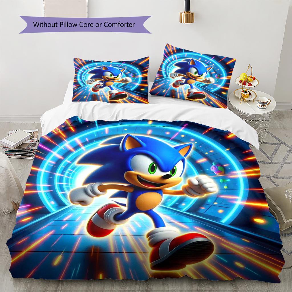 Set Copripiumino Trapuntato con Fantasia Riccio Blu Federa Decorazione per la Casa Regalo (1 * copripiumino + 2 * federa, senza nucleo)