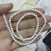 1String, White Natural Freshwater Pearls Beads for Jewelry Making DIY Crafts (Beads 3-4mm, Length 36cm)