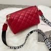 Fashion Embroidery Rhombus Shoulder Camera Women's Bag Versatile Zipper Crossbody Change Bag