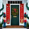 Christmas Curtain Hanging Flag Thanksgiving Banner Door Flag Party Flag Christmas Decoration