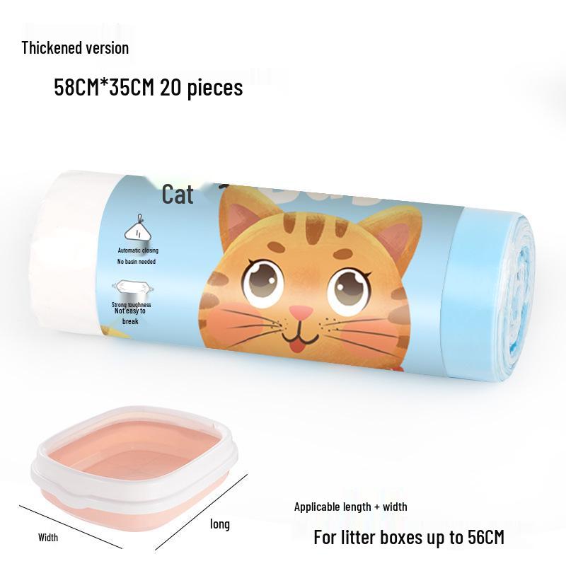 Disposable Drawstring Cat Litter Box Liners & Cleaning Bags