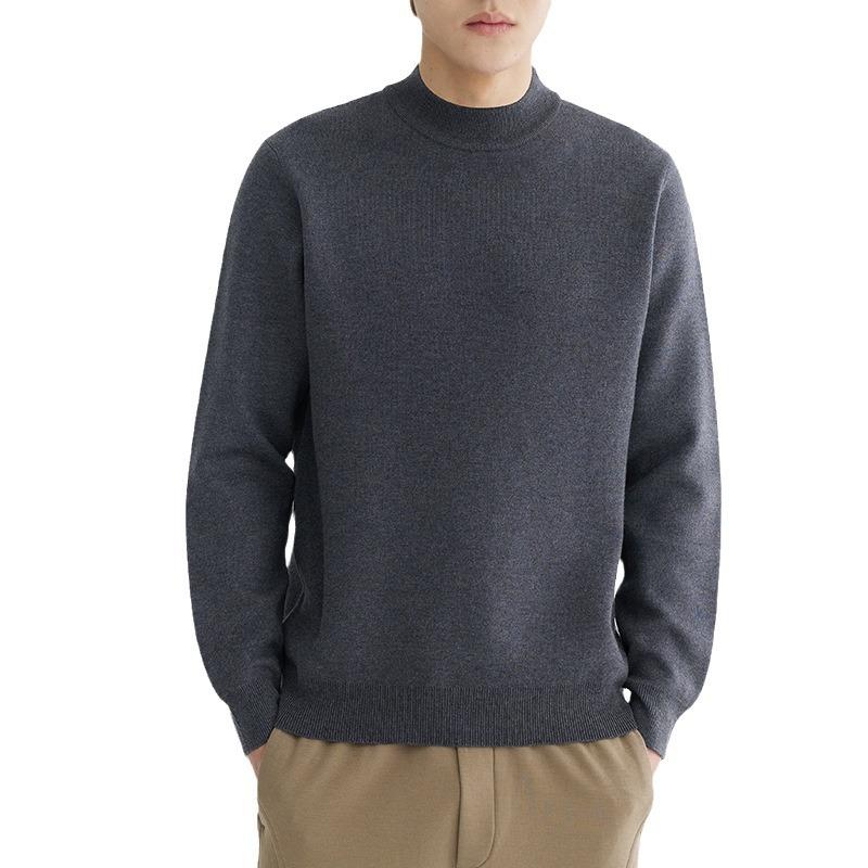 Saubere und elegante Sweatwear Herren Anti-Pilling Hochwertiger gestrickter Rollkragenpullover Slim Fit Langarm-Pullover Einfarbig Trend Herrenbekleidung
