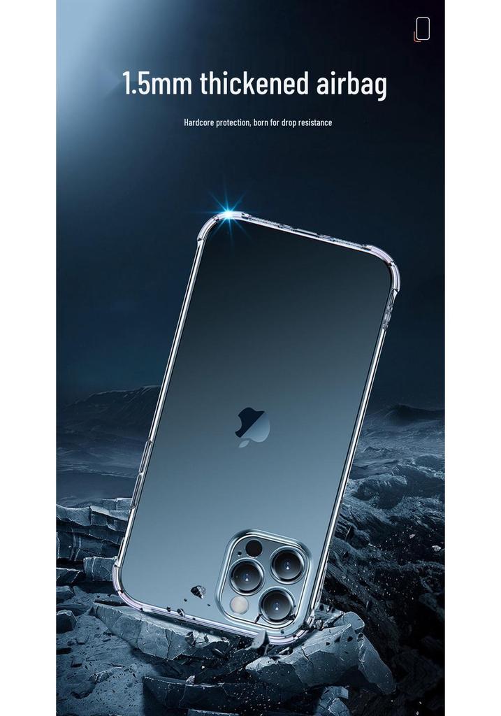 Transparent Soft Shell Case for iPhone 13, 14, 15, 16, and 17: Ultra-Thin, Anti-Fall, Four-Corner Protection
