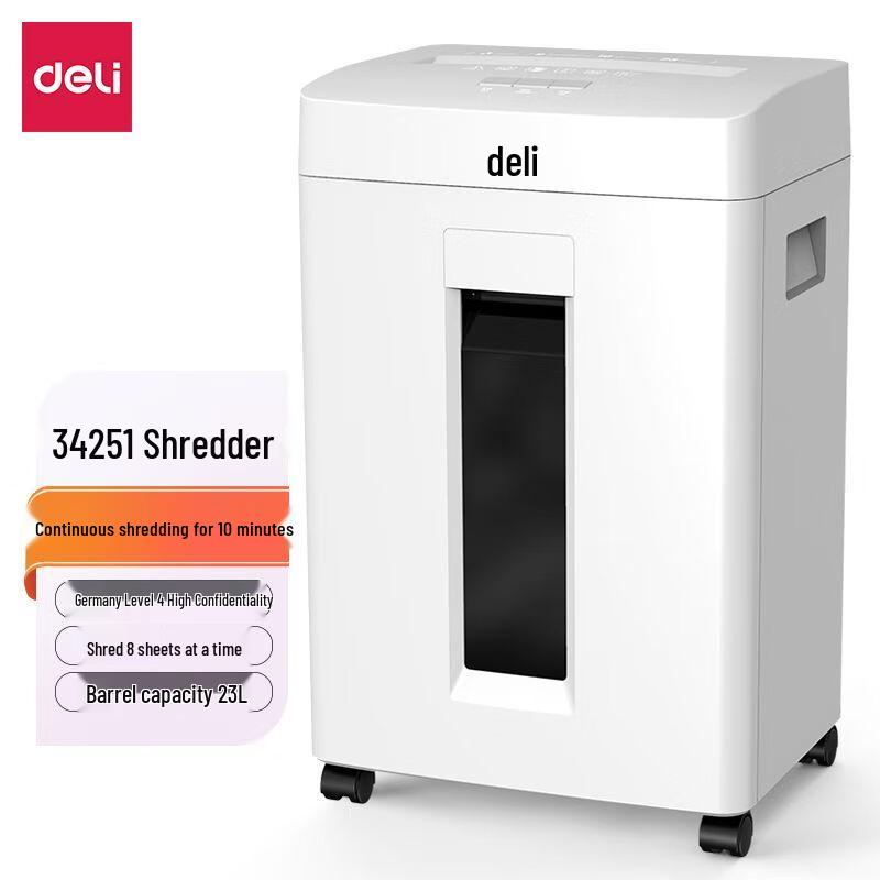 

Deli 34251 Commercial Office Paper Shredder CN plug (adapter included)